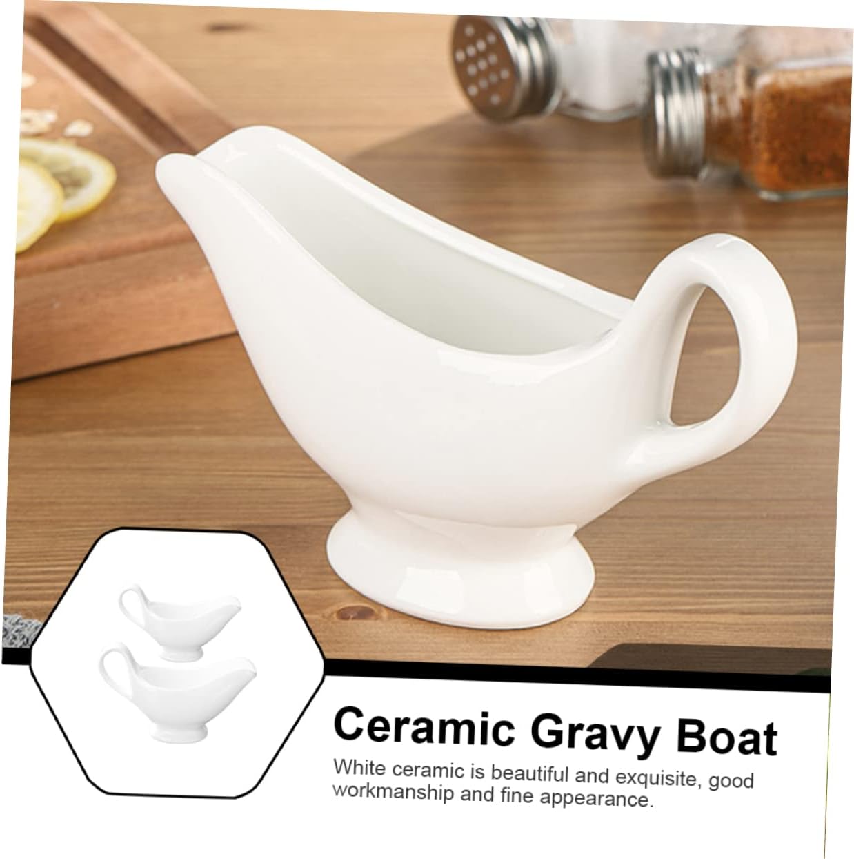 2pcs Ceramic Sauce Dispenser Multi-function Gravy Boat for Restaurants and Home Use Elegant and Design for Sauces Dressings and Condiments