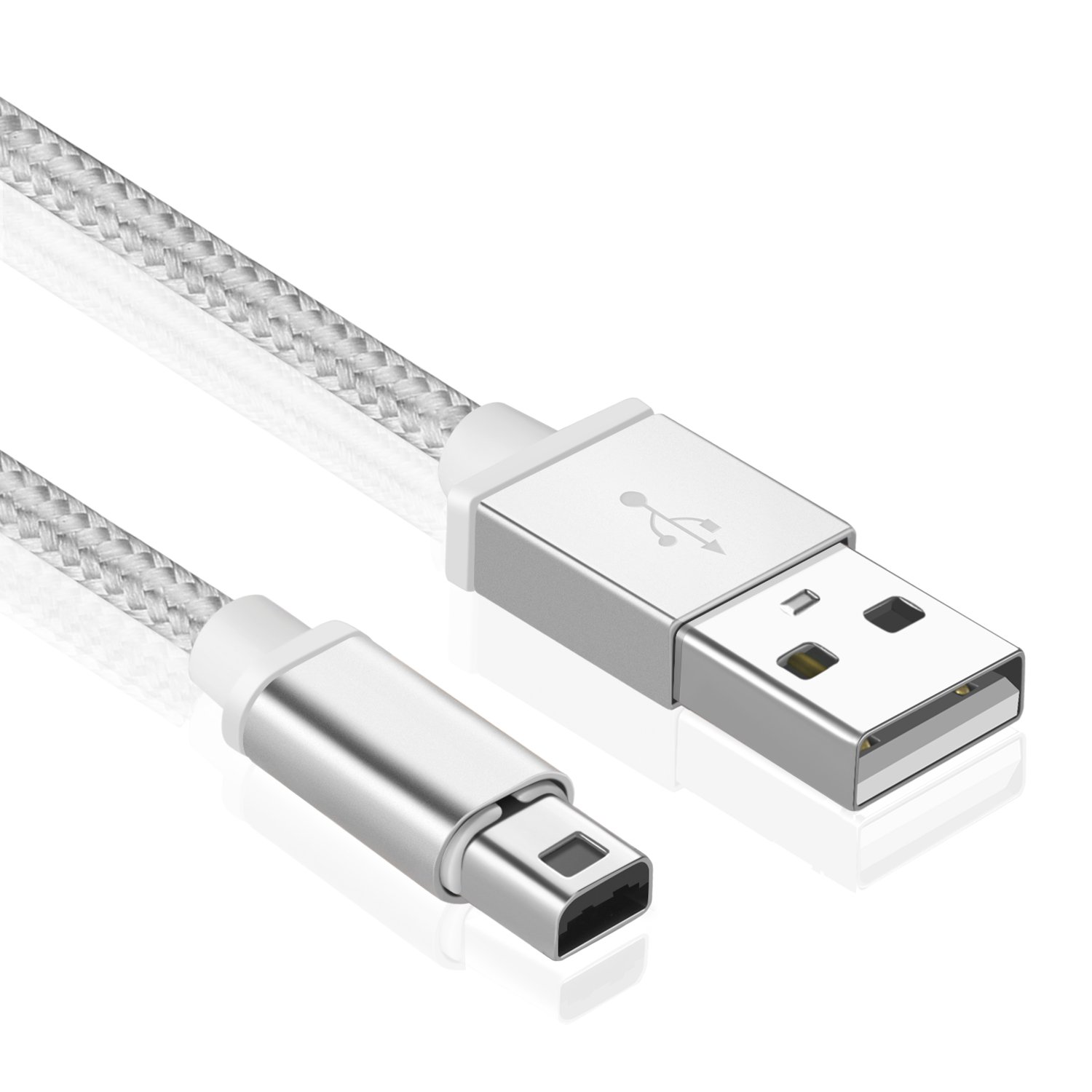 TNP USB Charger Cable for 3DS (5ft) Proprietary Power Charging Cord for Nintendo New 3DS XL/New 3DS / 3DS XL / 3DS / New 2DS XL/New 2DS / 2DS XL / 2DS / DSi XL/DSi - Silver