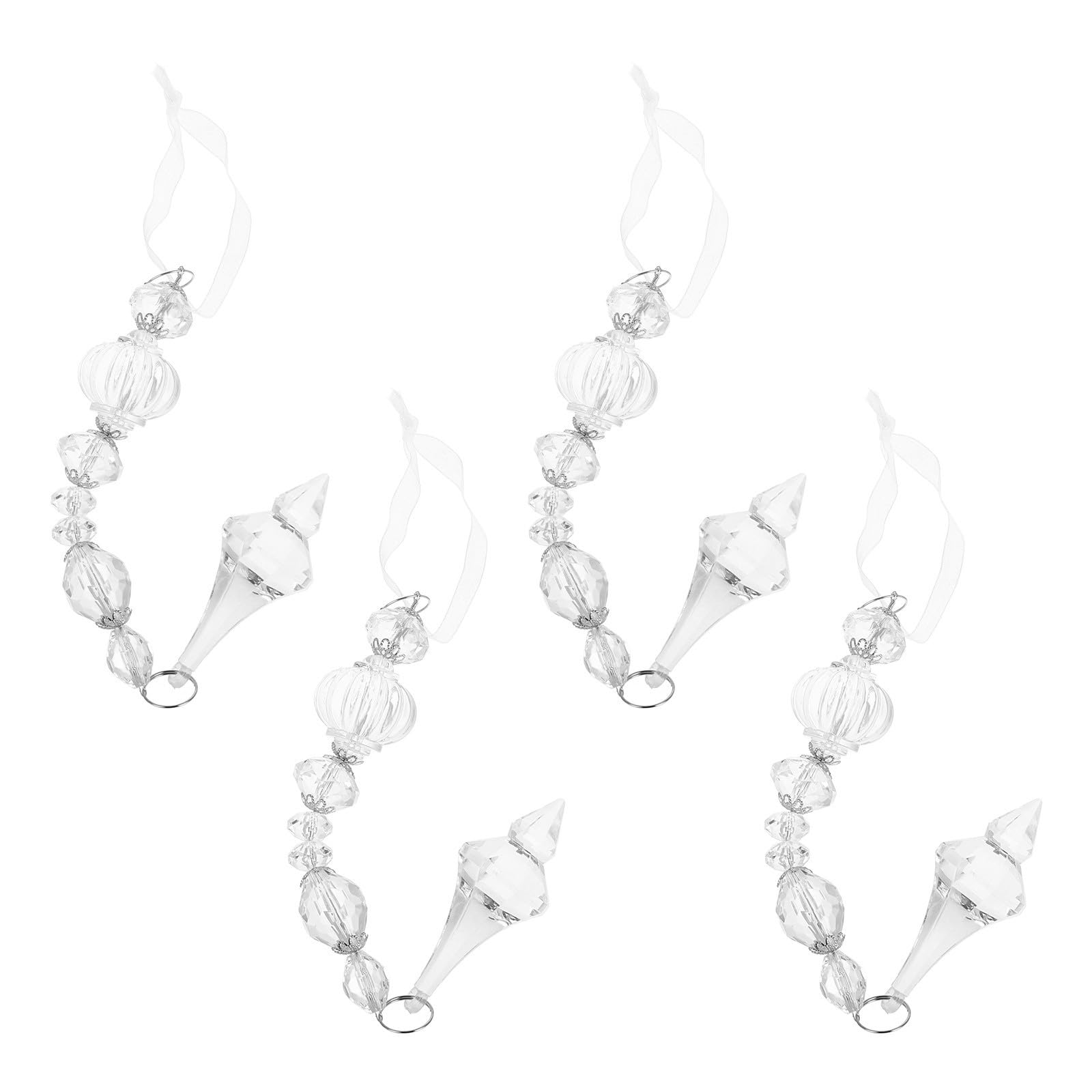 Toyvian 16 Stück Transparente Acryl Tropfenhänger für Weihnachtsbaum | Leicht, Bruchsicher Gefertigt, für Innenraumdeko und Festliche Tischarrangements, Klare Form, Elegant