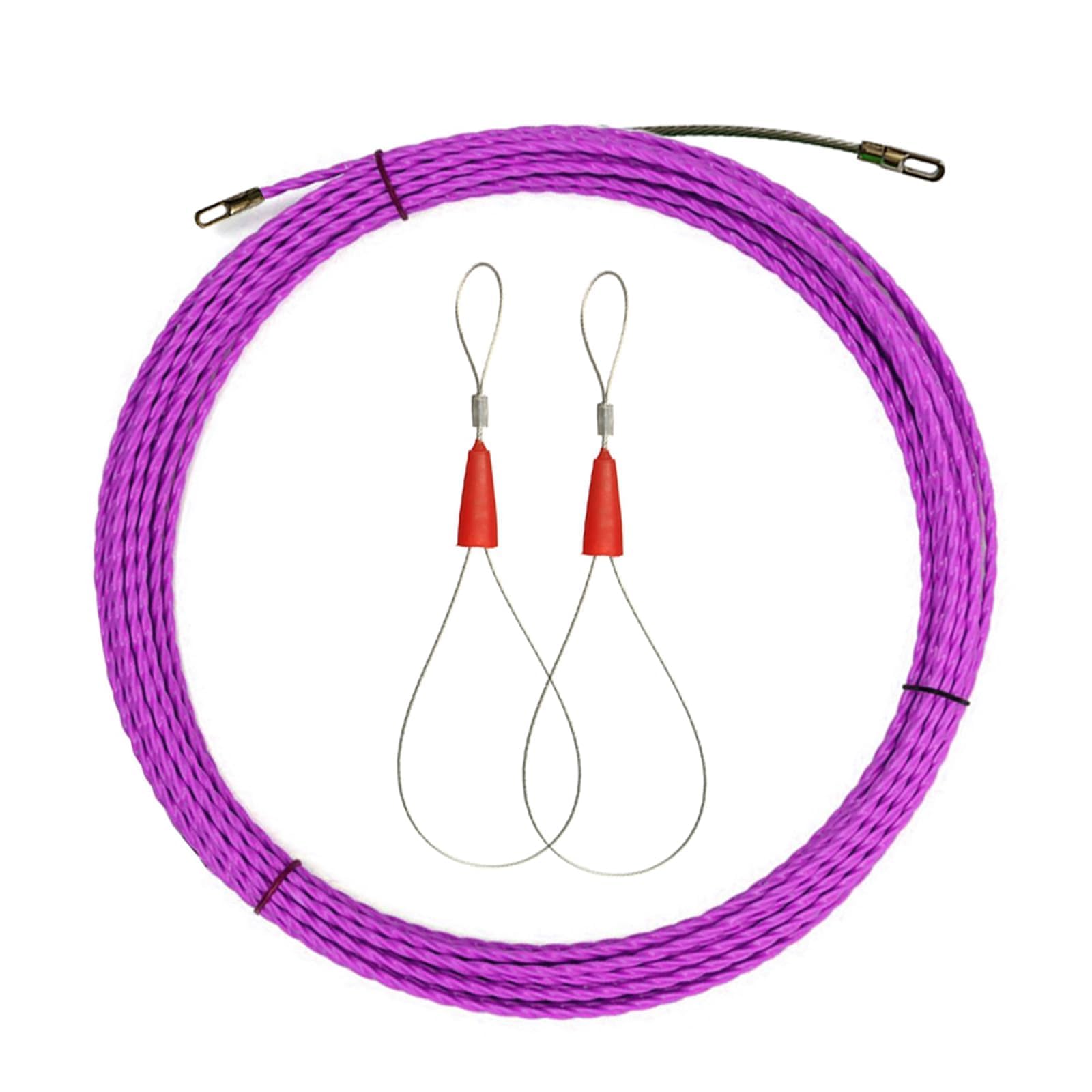 Professional Wire Puller for Electrician, Flexible Wire Lead Threading Device Tool, Electrical Cable Puller Kit with Fish Tape for Conduit Installation (15m)-image-23