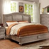 24/7 Shop at Home Belgrade II Transitional Style Rustic Weathered Oak Finish Eastern King Size 6-Piece Bedroom Set Thumb #1