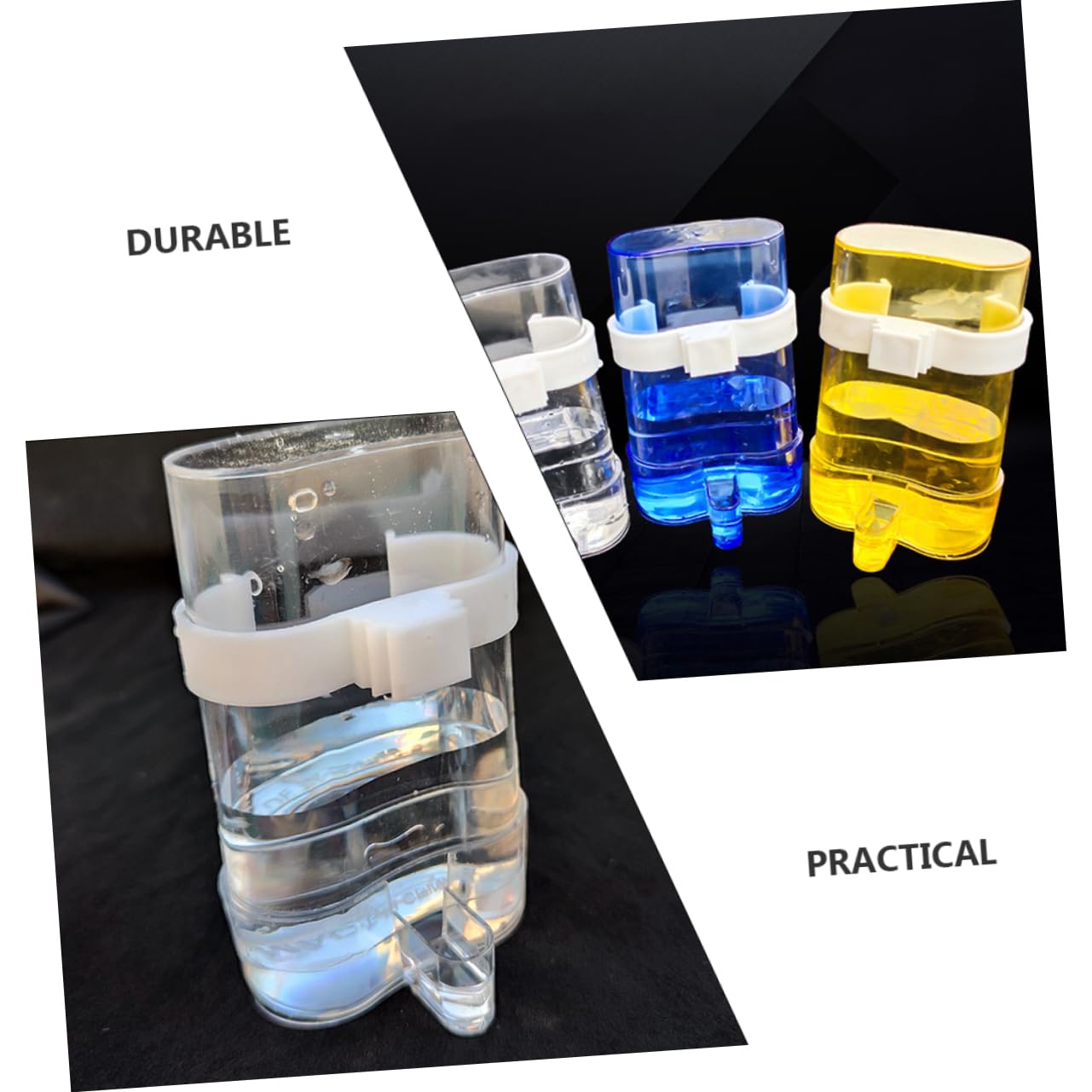 Abaodam Dispenser Acqua e Cibo Automatico per Pappagalli e Uccelli Domestici 12pezzi in Plastico Blu per Gabbie Interno Esterno