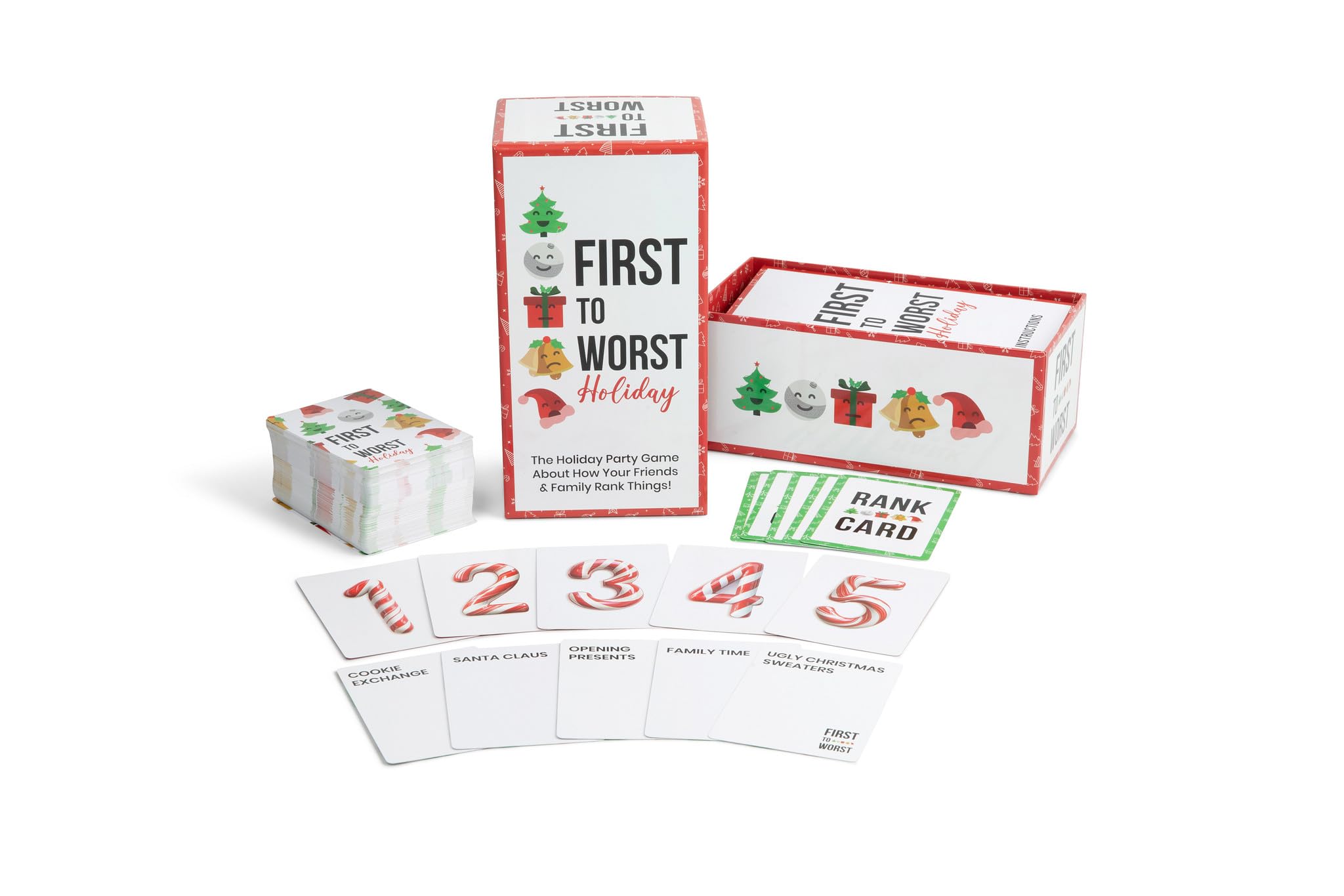 FIRST TO WORST Holiday Edition Party Game, A Festive Card Game About How Your Friends & Family Rank Things - Image 4