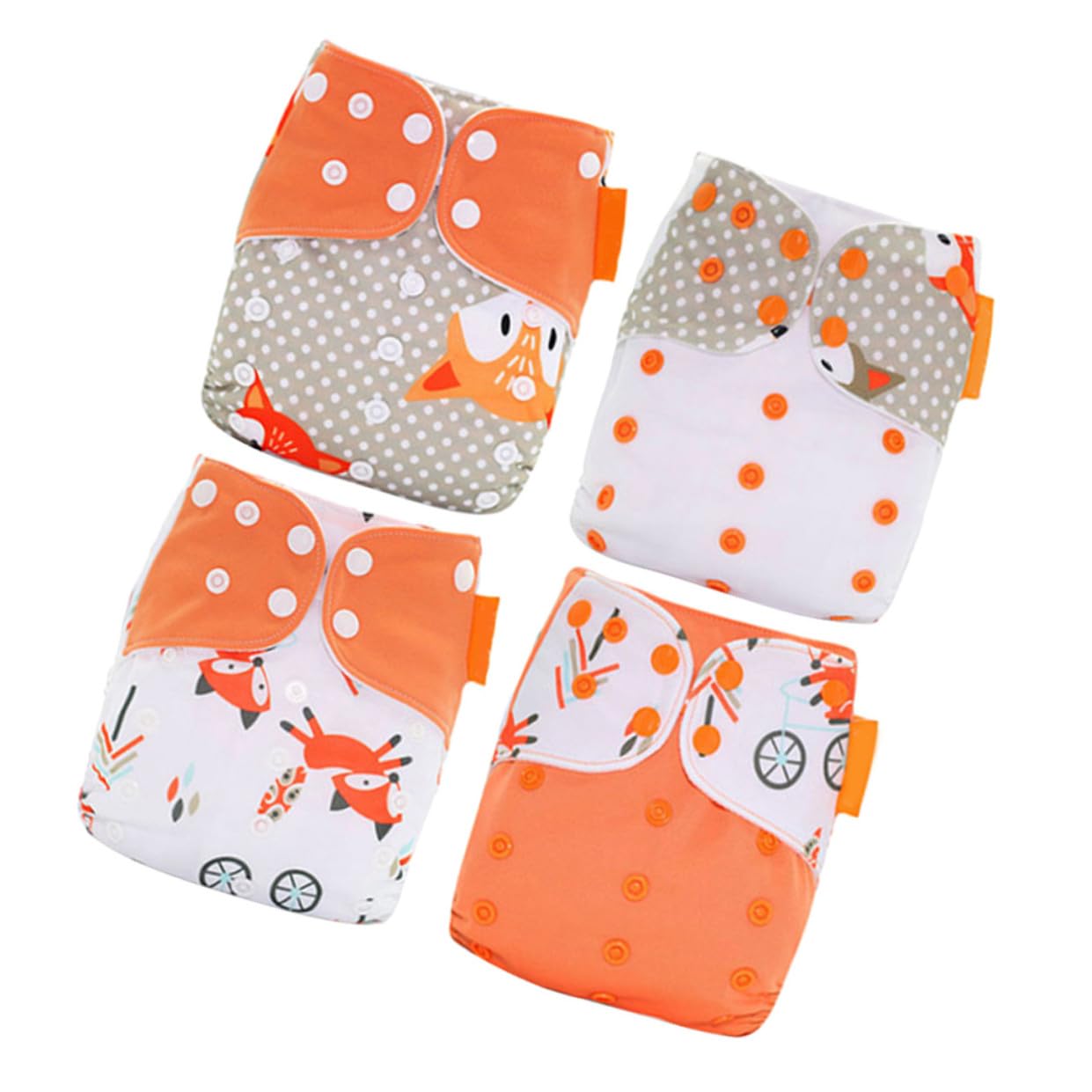 4 Stück pack Waschbare und Wiederverwendbare Babywindeln aus Polyester für Neugeborene Trainingshöschen für Täglichen Gebrauch zu Hause