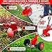 Cordless Weed Wacker, Electric Grass Trimmer 21V 4.0Ah Battery Powered Weed Trimmer, 3 in 1 Stringless Lightweight Brush Cutter/Edger/Mower with 4 Types Blade & Wheels for Garden and Yard Lawn