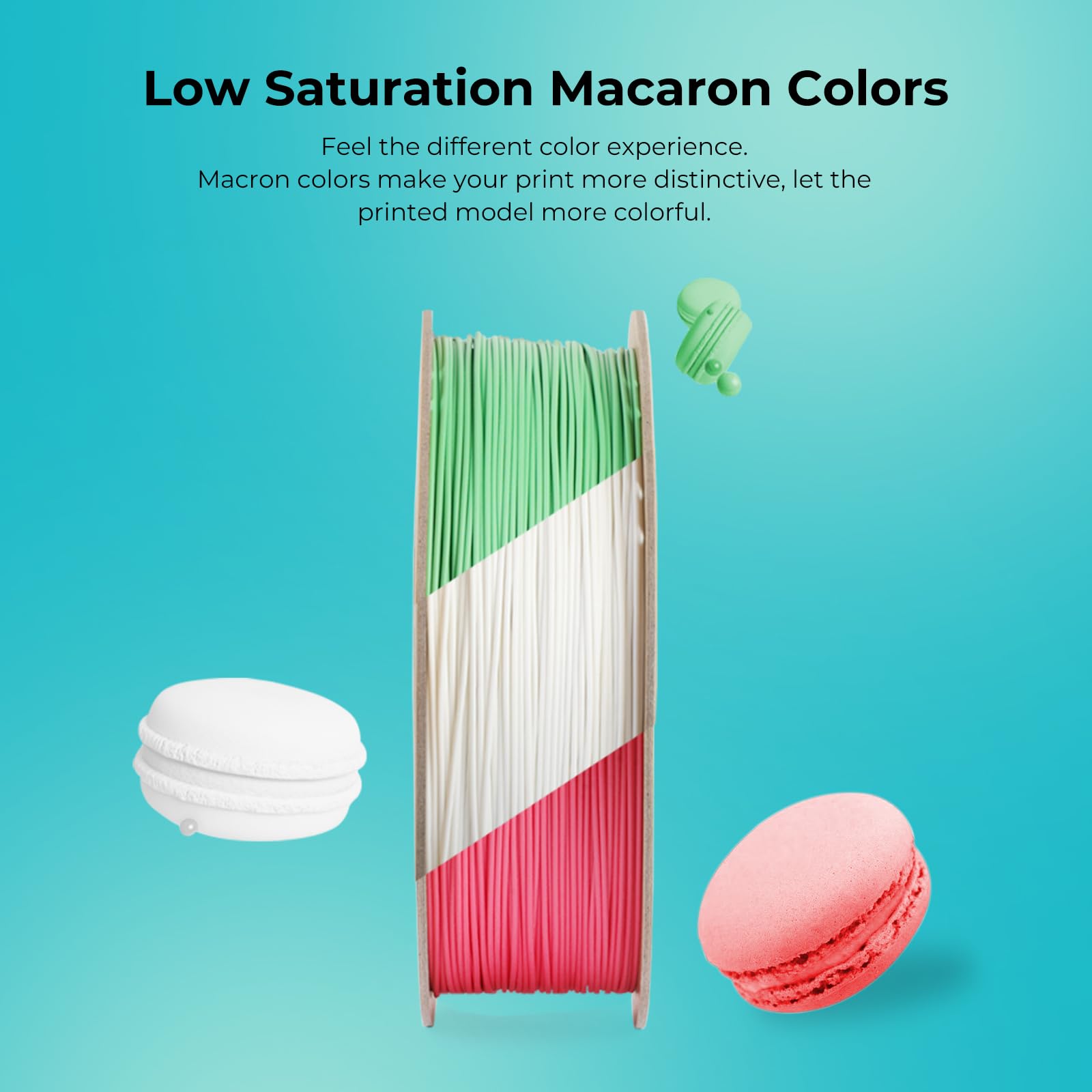 Creality Filament PLA 1.75mm Matte, 1.0Kg (2.2lbs) Spool, 3D Printer Filament, Precisione Dimensionale +/- 0.03 mm Filamento di Stampa, NO Warp per Stampanti 3D FDM (Rosso)