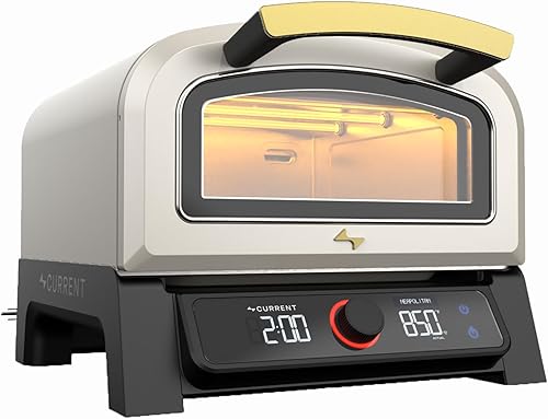 Miniatura 10 de Horno de pizza eléctrico inteligente P modelo actual de Current, de 12 pulgadas, 454°C máx, 8 modos de cocción, conectividad con aplicación
