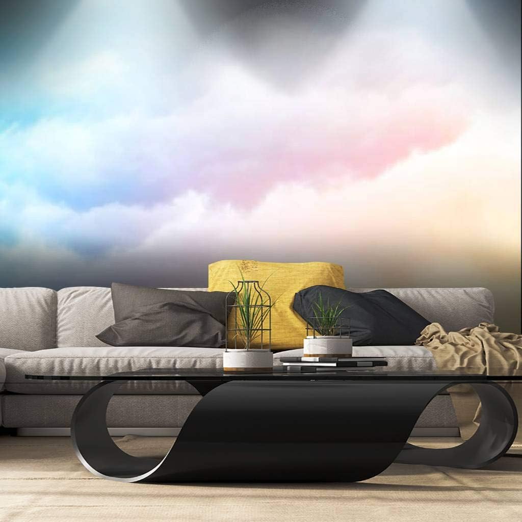 Wall Mural Rainbow Clouds Blue with Golden Background Stock Pictures Royalty Peel and Stick Wallpaper Self Adhesive Wallpaper Large Wall Sticker Removable Vinyl Film Roll Shelf Paper Home Decor