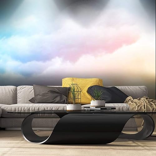 Miniatura 2 de Mural de pared nubes de arco iris azul con fondo dorado imágenes de stock realeza Papel tapiz autoadhesivo Papel tapiz autoadhesivo Etiqueta de