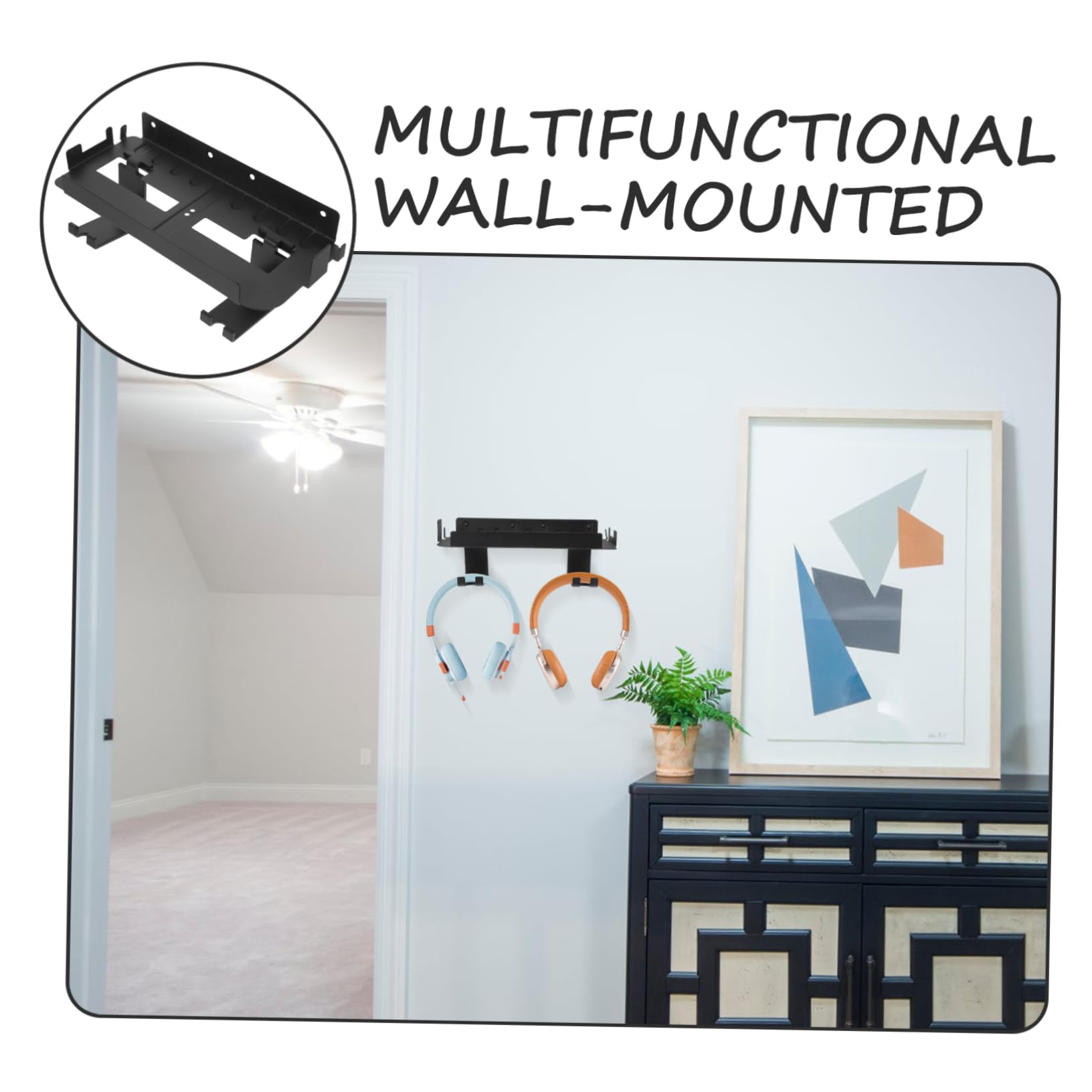 KOMBIUDA Soporte de Pared de Organizador Multiusos Controladores Auriculares Gafas VR Montaje Resistente de Hierro Abs
