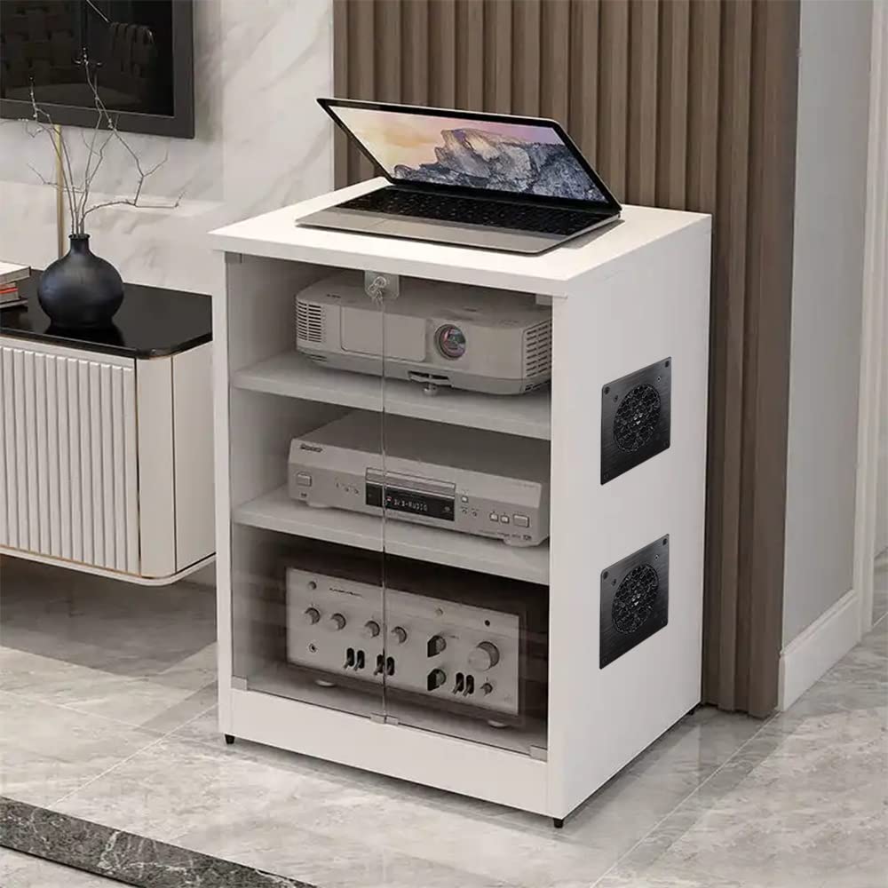 Mobile USB da 80 mm, sistema di ventola di raffreddamento silenziosa da 4 pollici con controllo della velocità, per armadi AV Home Theater (confezione da 2)