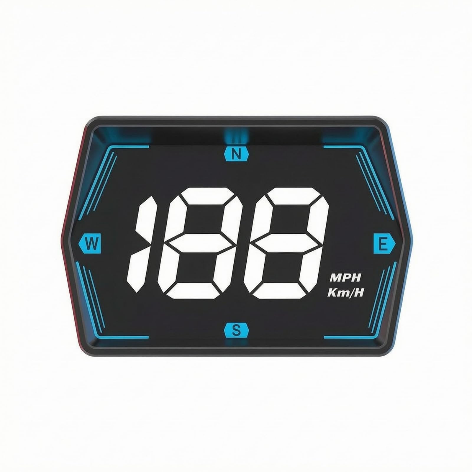 Compass Directions Car HUD Miles per Hour and KM/H Digital Car HUD Bright Numeric Segments Digital Speed Display Modern, Hud 1-image-8