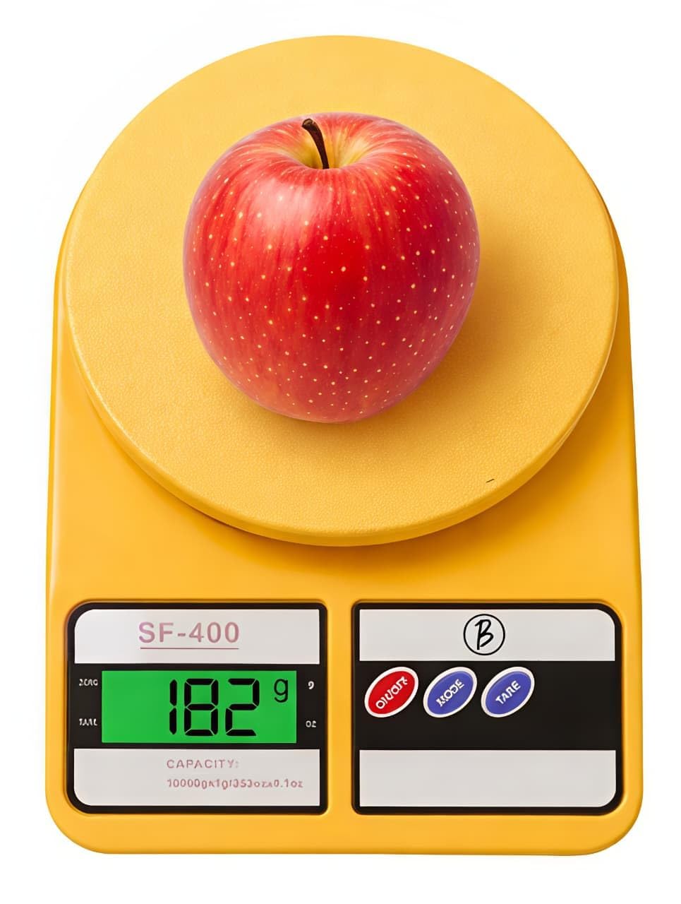 Btag SF-400 Digital Kitchen Weighing Scale | 10Kg x 1g Precision | 1 year (6+6 months) warranty | Food Scale with LCD Display for Cooking, Baking, Meal Prep & Healthy Diet | (Yellow)