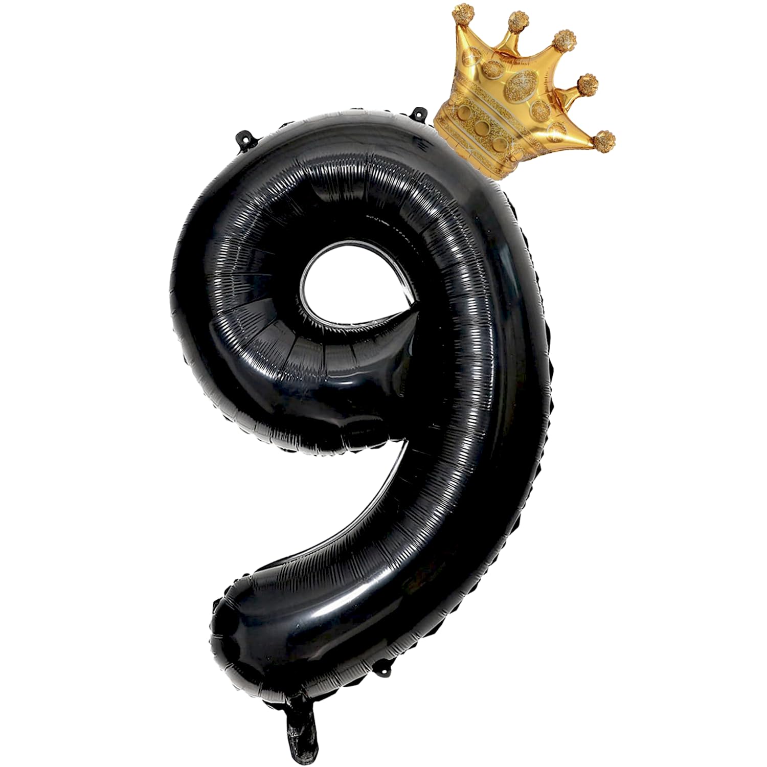 Black 9 Balloon Number, 40 inch Big 9TH Birthday Balloon for Black Theme Birthday Party Supplies Anniversary, Level 9 Unlocked Birthday Decorationsfor