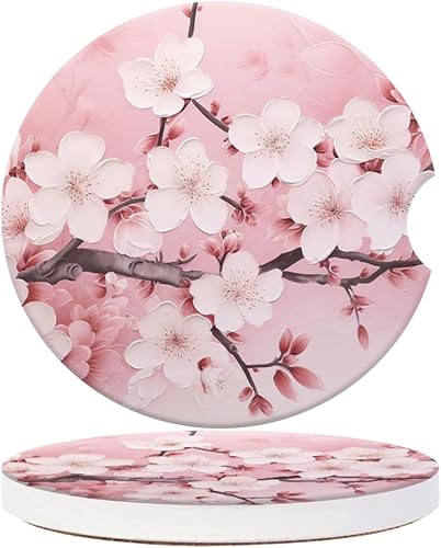 Miniatura 9 de Portavasos para automóvil, posavasos de cerámica con estampado abstracto de mármol negro, antideslizante, con agarre para la punta del dedo,