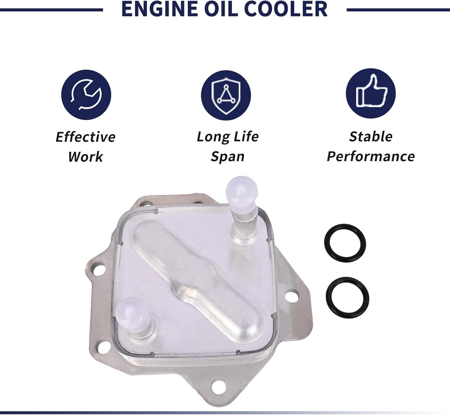 Engine Oil Cooler 15710-38021 15710-0S010 Compatible with Toyota Land Cruiser 2008-2021 / Sequoia 2008-2022 / Tundra 2007-2021 / Lexus LX570 2008-2021