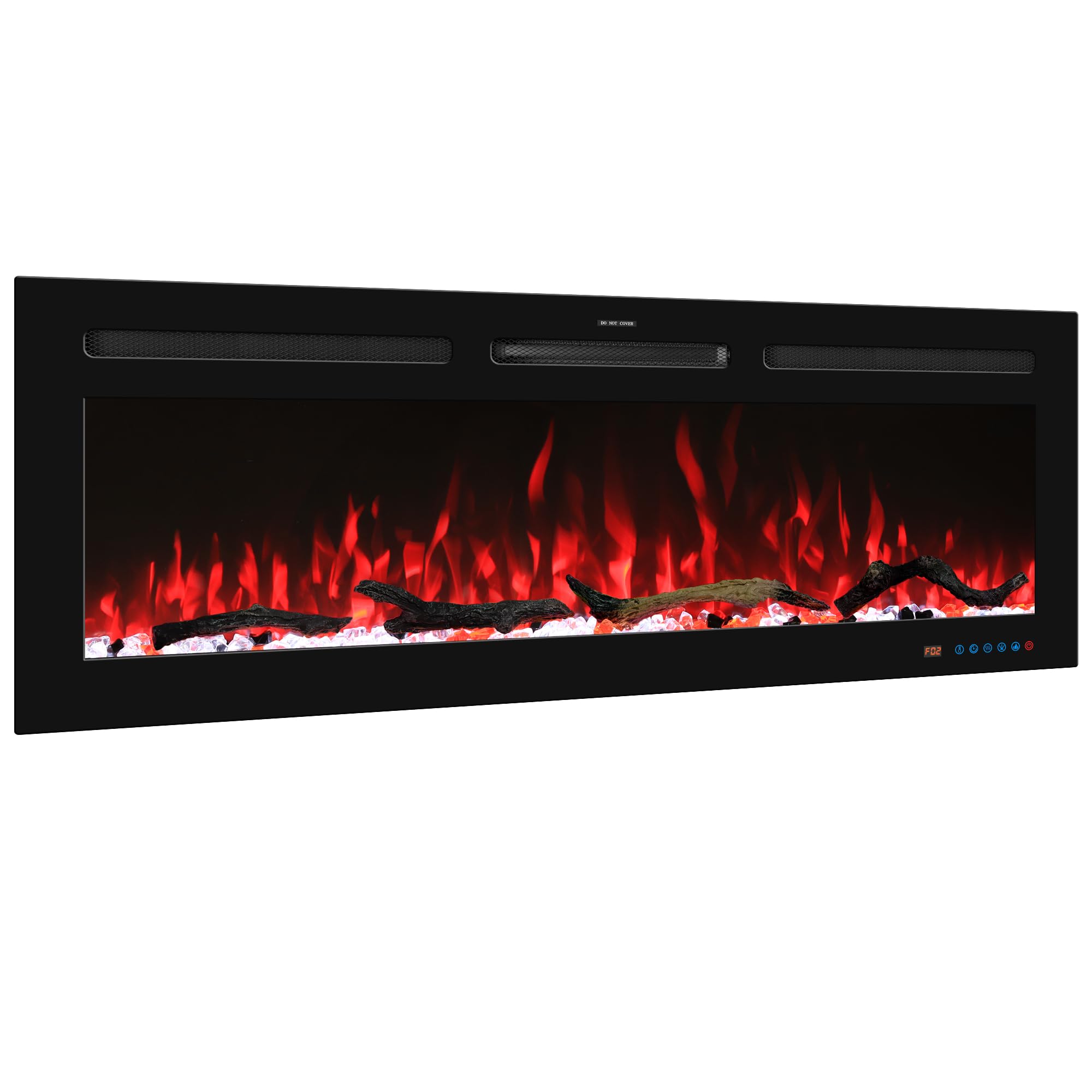 36 in / 92cm Smart Electric Fireplaces Inserts, Remote & Touch Screen & APP Control, Recessed & Wall-Mounted Fireplace Heater with 62°F-99°F Thermostat,Multi-Color Flames