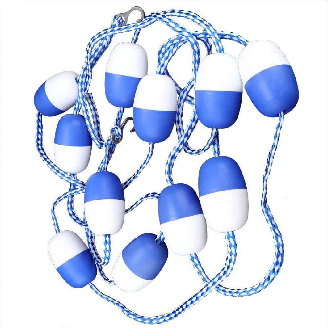 Corde de séparation de sécurité pour Piscine, Boule Flottante, Crochets Ligne, Accessoire pour Voies navigables, 6m