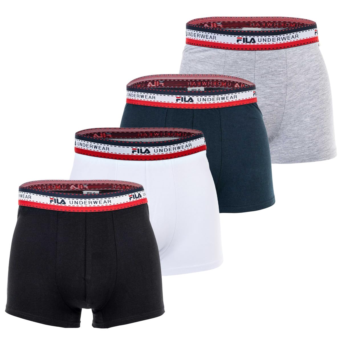 FILA Calzoncillos tipo bóxer para hombre pack de 4 ropa interior de algodón transpirable 2