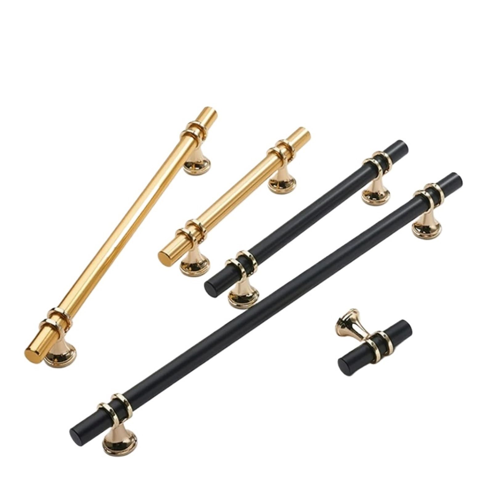 KDHCVKZ 1pcs Black Cabinet Door Handles Stainless Steel Kitchen Cupboard Handle Drawer Knobs Wardrobe Door Knob and Handle Furniture Hardware(Black-245 192mm)