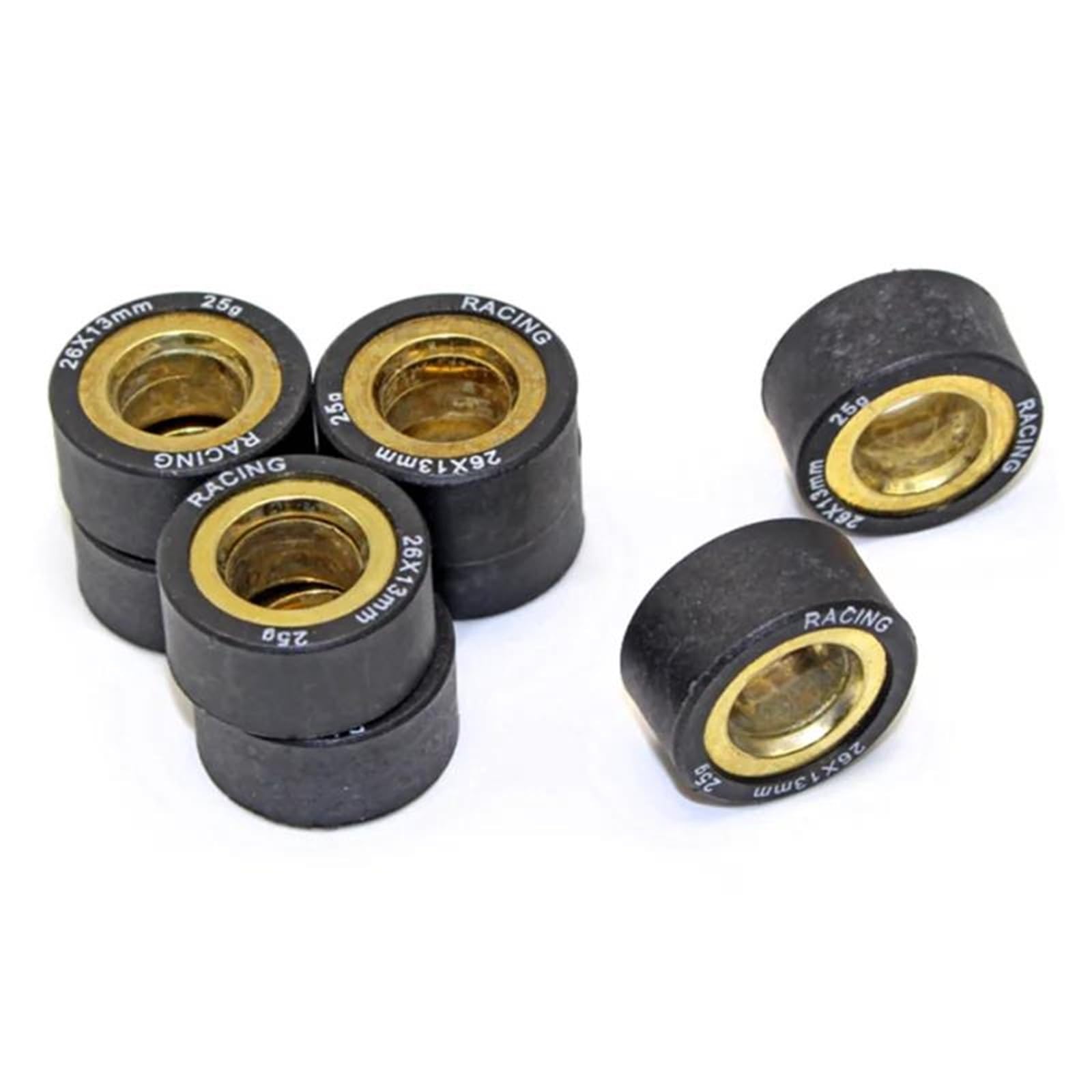 Liscio e silenzioso 8 Pezzi 26x13mm 25g Rulli Variatori Scooter Per S&uzuki AN400 Per Burgman Per Skywave 400 AN 400 1999-2006 Perline Frizione