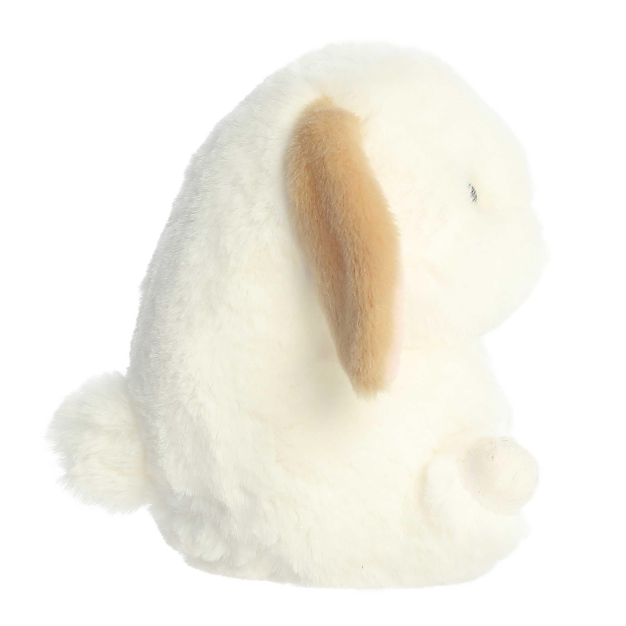 Aurora Round Rolly Pet Bouncy Bunny Stuffed Animal - Adorable Companions - On-The-Go Fun - White 5 Inches