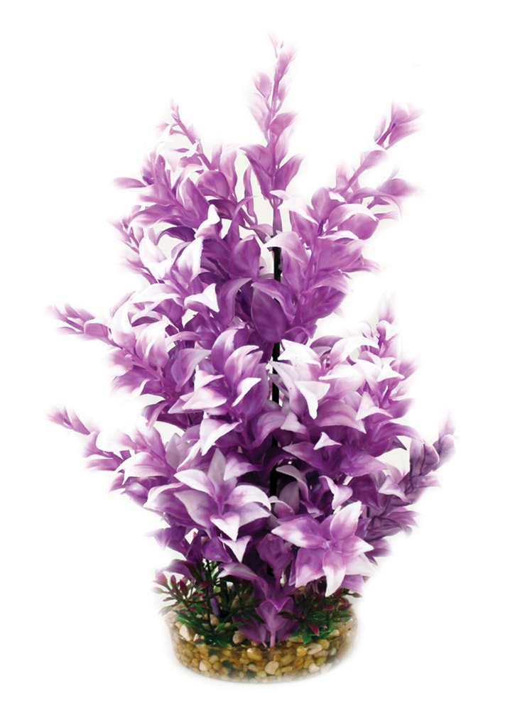 Aqua One Vibrance Ludwigia with Gravel Base Aquarium Plant, Large, Purple