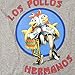 Popfunk Breaking Bad Los Pollos T-Shirt & Stickers (XL, Grey)