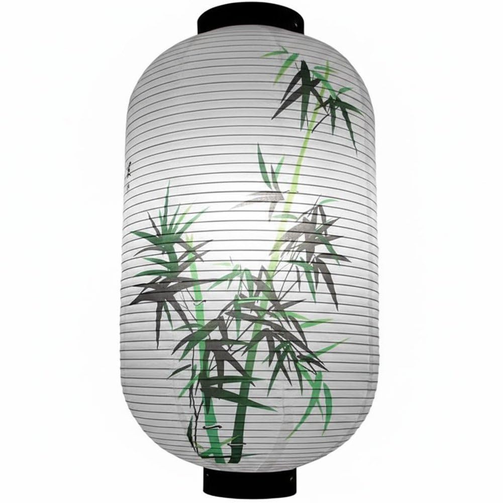 Japanese Paper Lantern, Traditional Restaurant Hanging Lantern Cherry Blossom Plum Blossom Bamboo Print Hanging Lamp