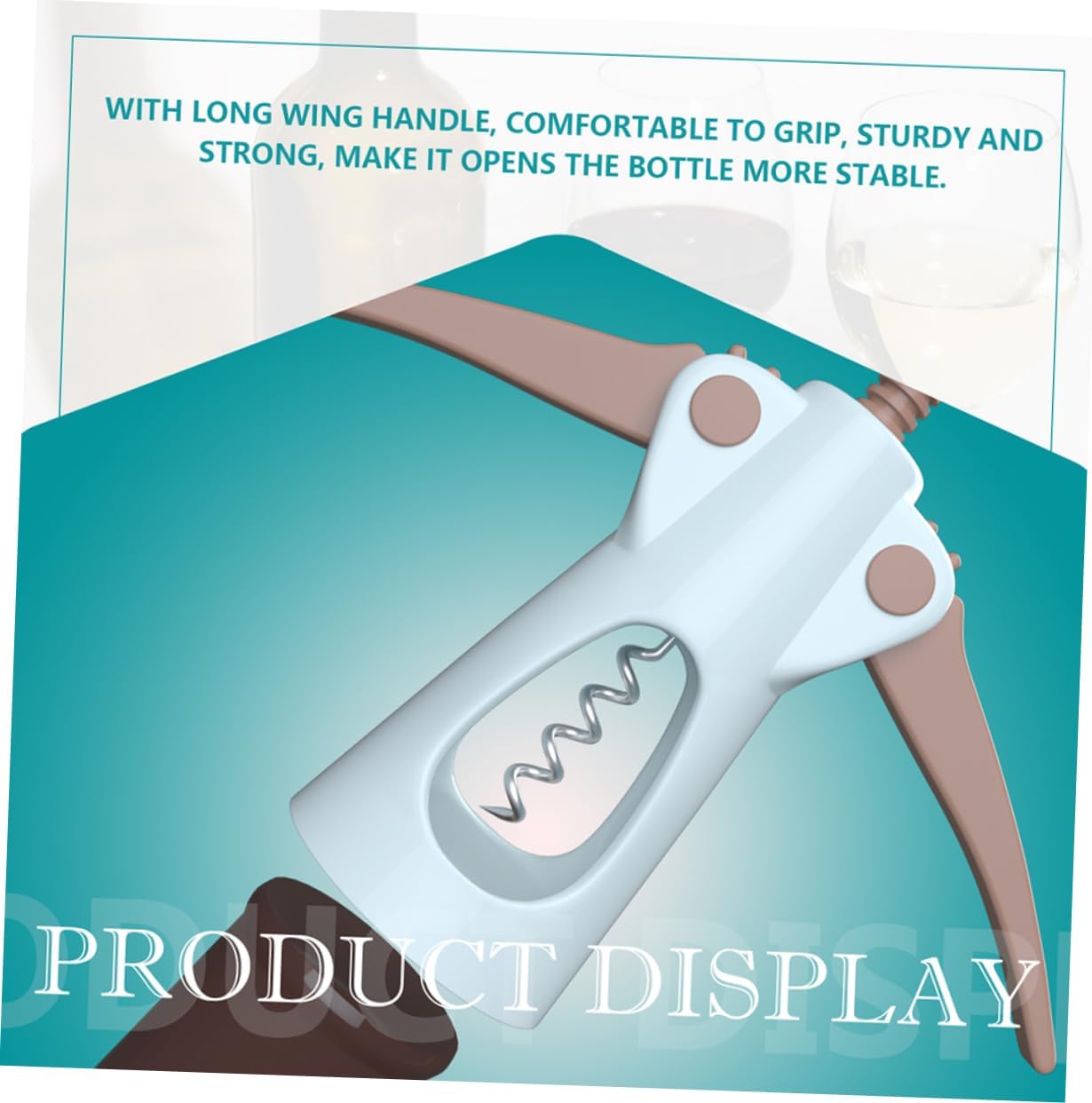 Stainless Wing Corkscrew Wine Bottle Opener with Strong Wing Design