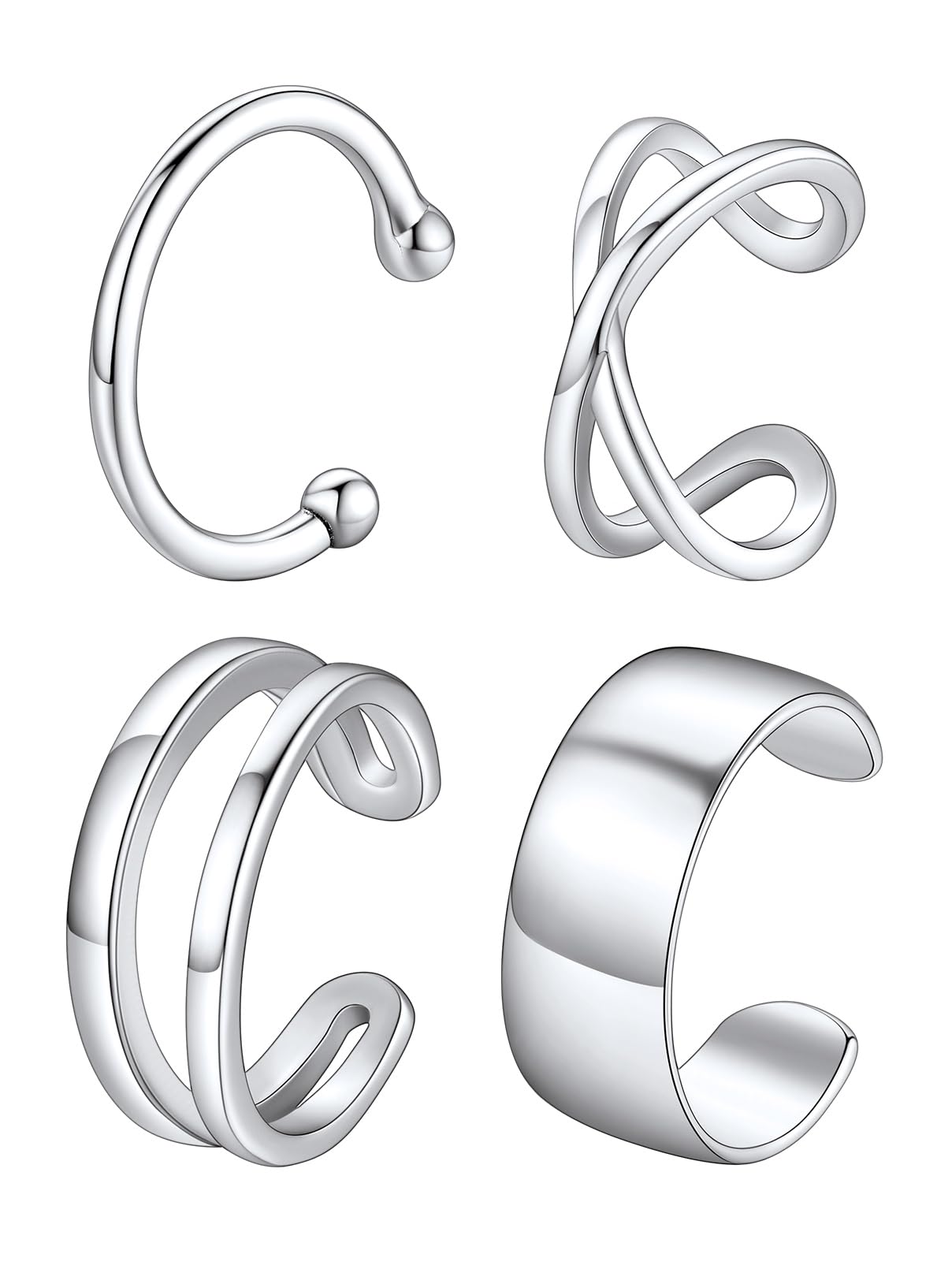 FaithHeartEar Cuff Earrings for Women Non Piercing Lightweight Sterling Silver Ear Cuff for Non Pierced Ears Hypoallergenic Fake Earrings with Gift Box