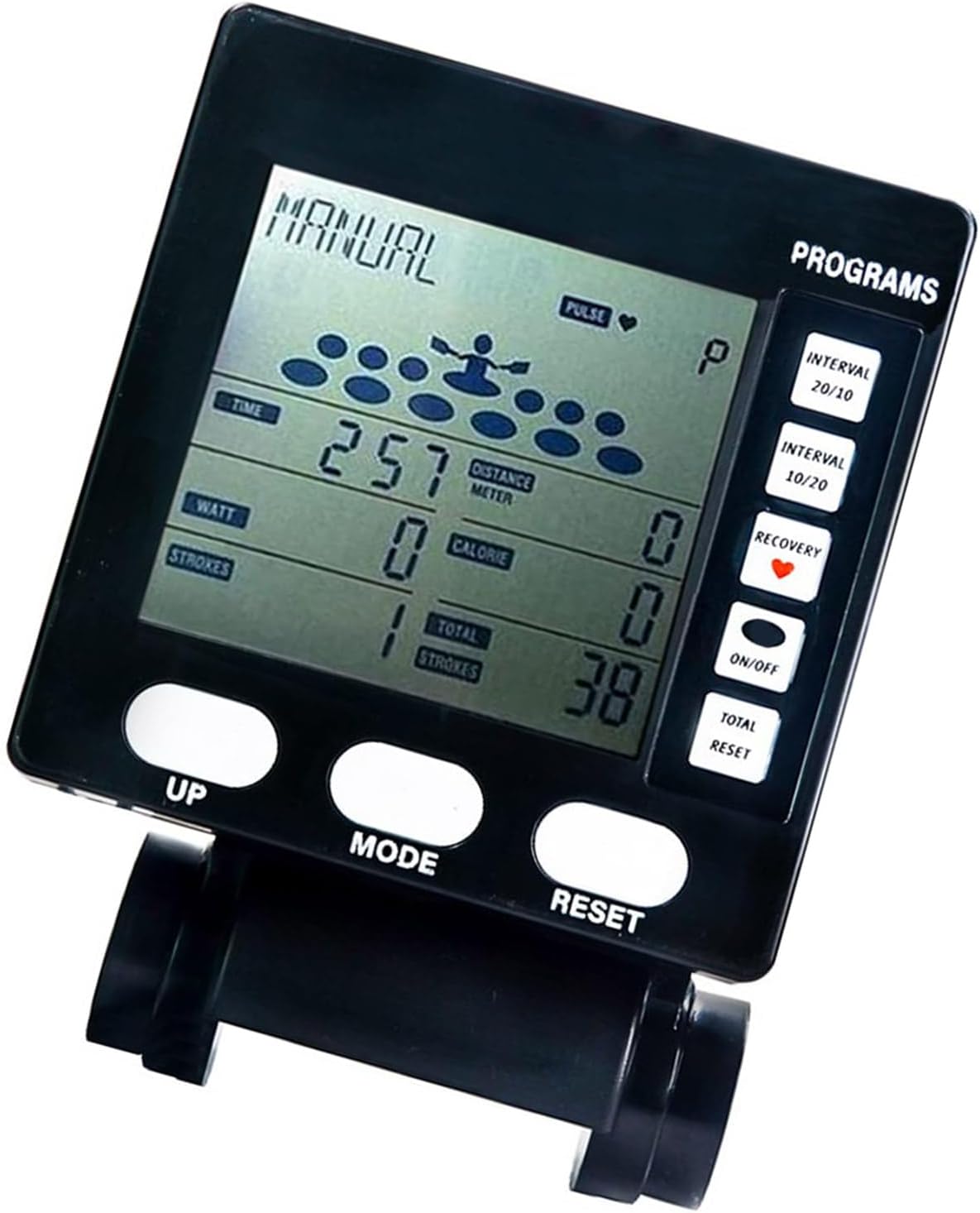 ローイングマシンカウンターカウントデバイス LCDディスプレイカウンターモニター ジム ホームフィットネスカウンター スピードメータ