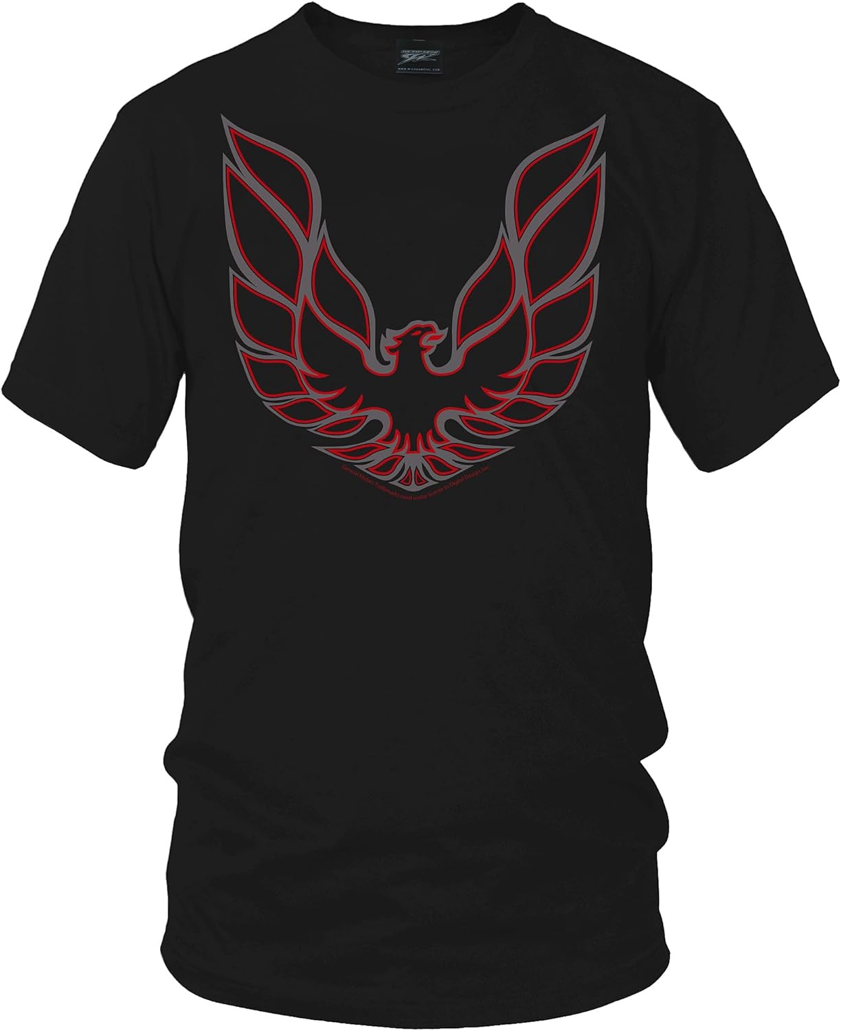 Wicked Metal Trans Am Logo Grey & Red t Shirt - Trans Am Emblem - Muscle Car Shirt