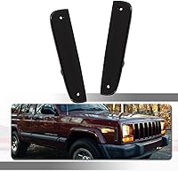 Vista 8 de Kit de lentes transparentes LED blancas compatible con Jeep Cherokee 1997 1998 1999 2000 2001 Luz de marcador de estacionamiento lateral