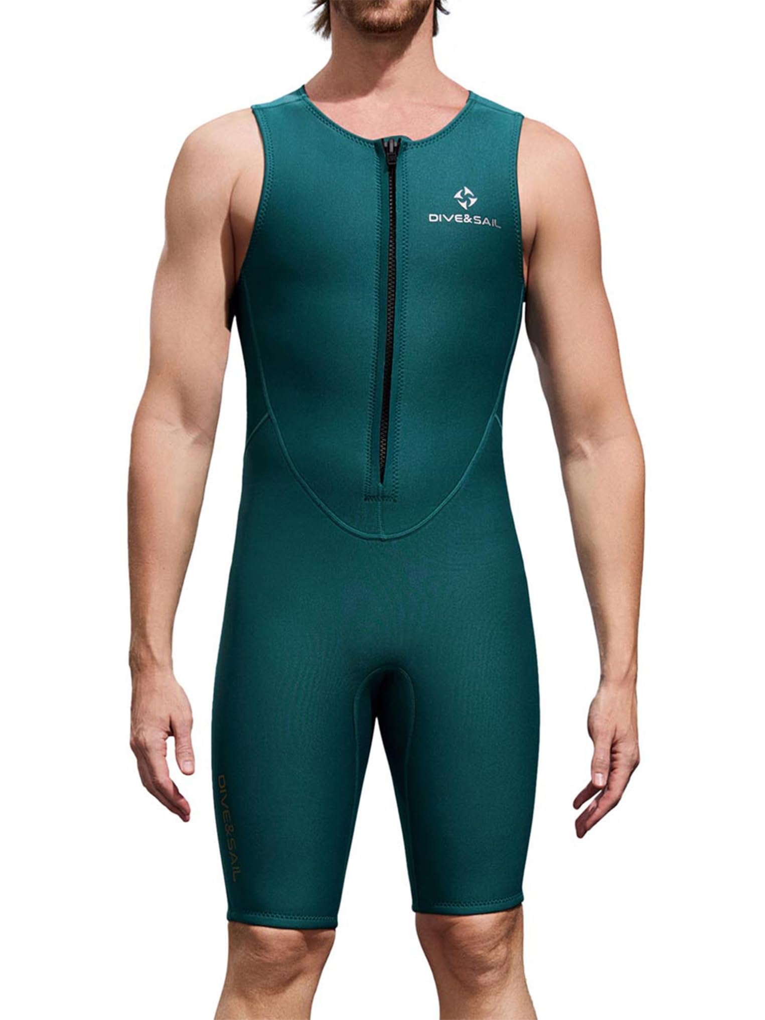 Kaerm Traje de neopreno de 2 mm de una pieza deportivo sin mangas traje de buceo corto para deportes acuáticos Snorkel Surf