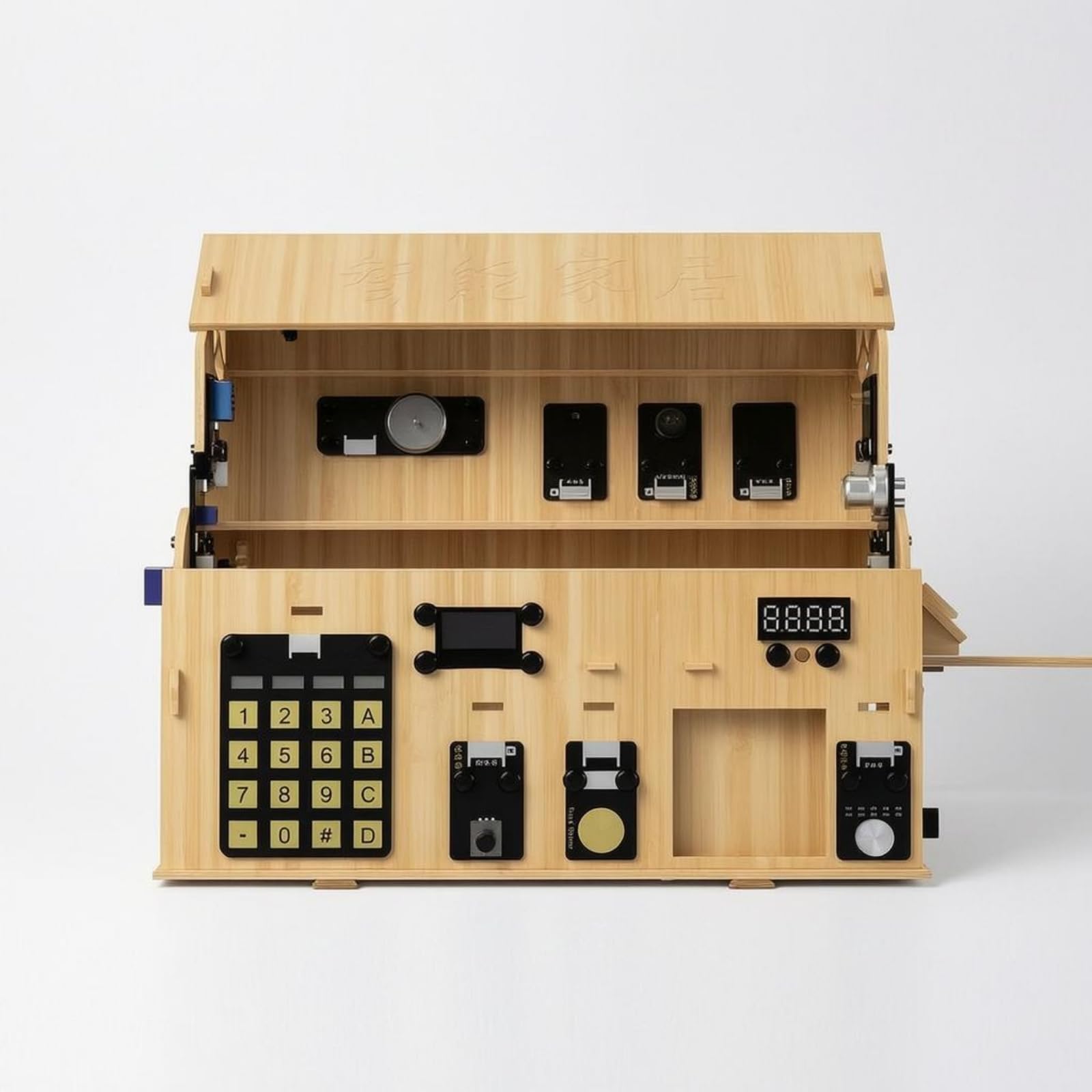 F Fityle Smart Home Entrenador Dispositivo Domótica Kit Programación Módulos Conectividad Teclado Pantalla Conjunto Didáctico para Interacción de Módulos