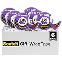 Scotch Gift Wrap Tape, 6 Rolls, The Go-To Tape for the Holidays, 3/4 x 650 Inches, Dispensered (615-GW)