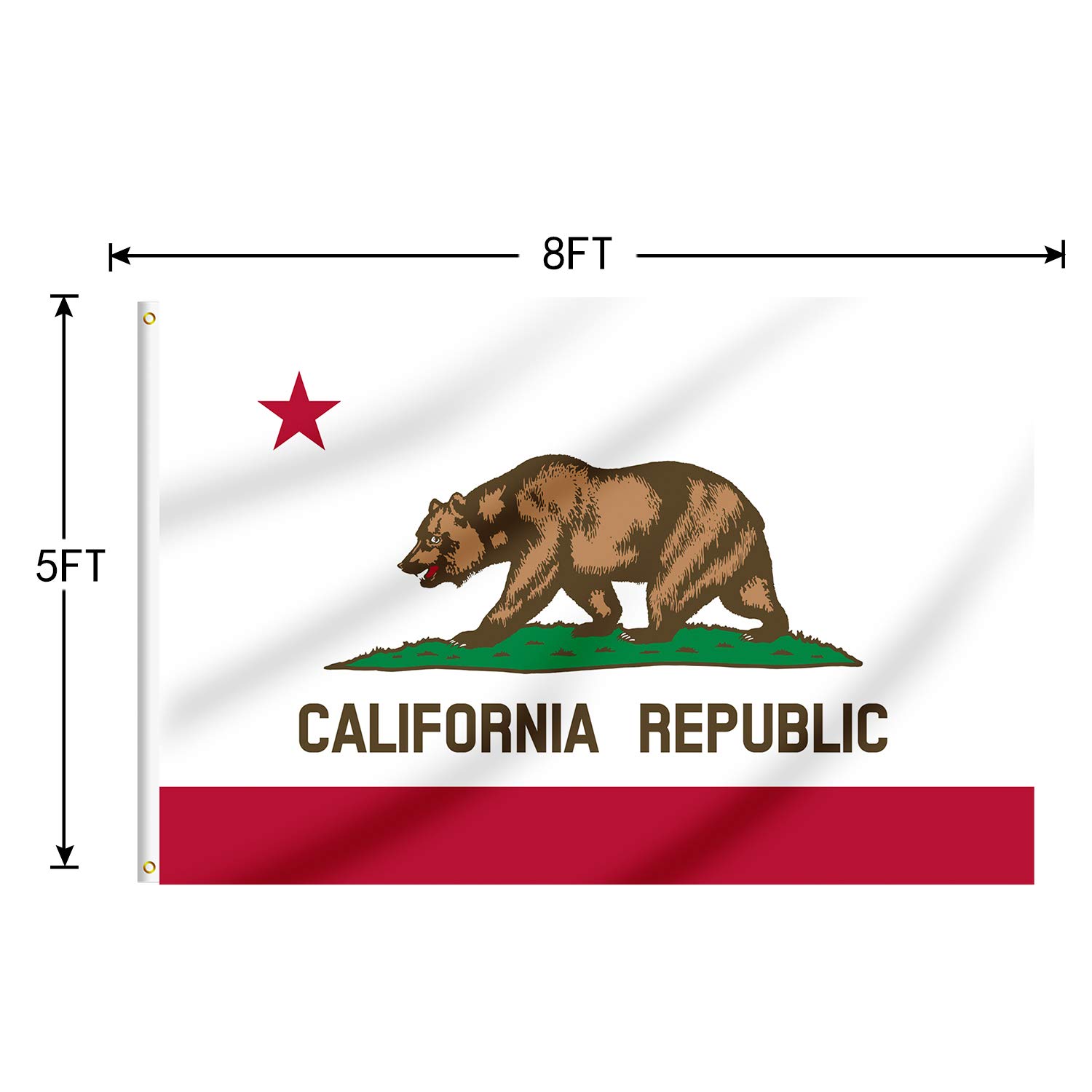 Amazon.com : FLAGBURG California State Flag 5x8 ft, White and