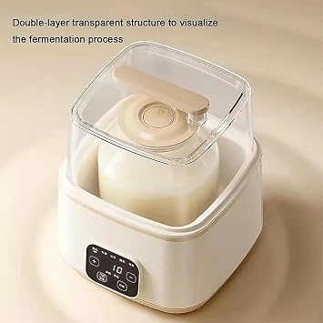 Multifunction Mini Yogurt Maker, Automatic Yogurt Making Machine, with Led Touch Panel, Adjustable Temperature, Easy to Clean, for Kitchen