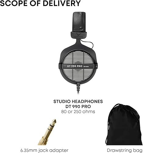 Vista 11 de Beyerdynamic DT 990 PRO - Auriculares de diadema para monitor de estudio (estéreo, con cable)