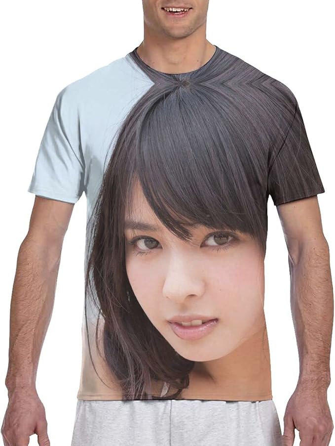 Amazon Co Jp ななお 菜々緒 4 シャレ 男女兼用 丸首 3d プリント カジュアル カップル 半袖 青少年 夏服 面白い柄 派手 トップス 吸水速乾 Tシャツ 柔らかい 快適 スリムフィット ティーシャツ ファッション