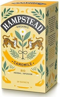 Amazon | HAMPSTEAD TEA ハムステッドティー オーガニック カモミール ハーブティー ティーバッグ ノンカフェイン 個包装 20袋 [ 有機JAS 認証 ] | HAMPSTEAD TEA | ハーブティー 通販