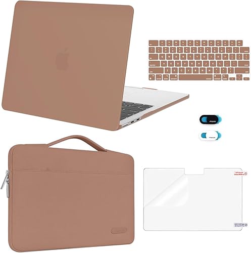 Miniatura 32 de MOSISO Funda compatible con MacBook Air de 13 pulgadas 2025 2024 2023 2022 M4 A3240 M3 A3113 M2 A2681, Carcasa Rígida y Funda de Manga y Protector