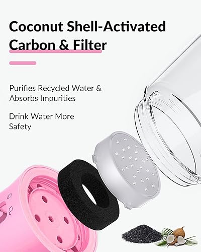 Miniatura 4 de Botella de agua para perros 2 en 1, botella de agua portátil para mascotas a prueba de fugas con recipiente para alimentos, dispensador de agua