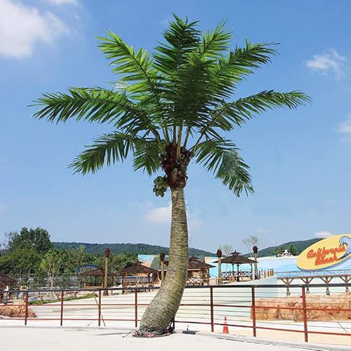 Simulation FRP Coconut Tree, Palm Tree, Artificial Palm Tree, Palm Tree Decor, Outdoor Palm Trees for Outside Patio, Palm Trees for Home Office Decoration 3m