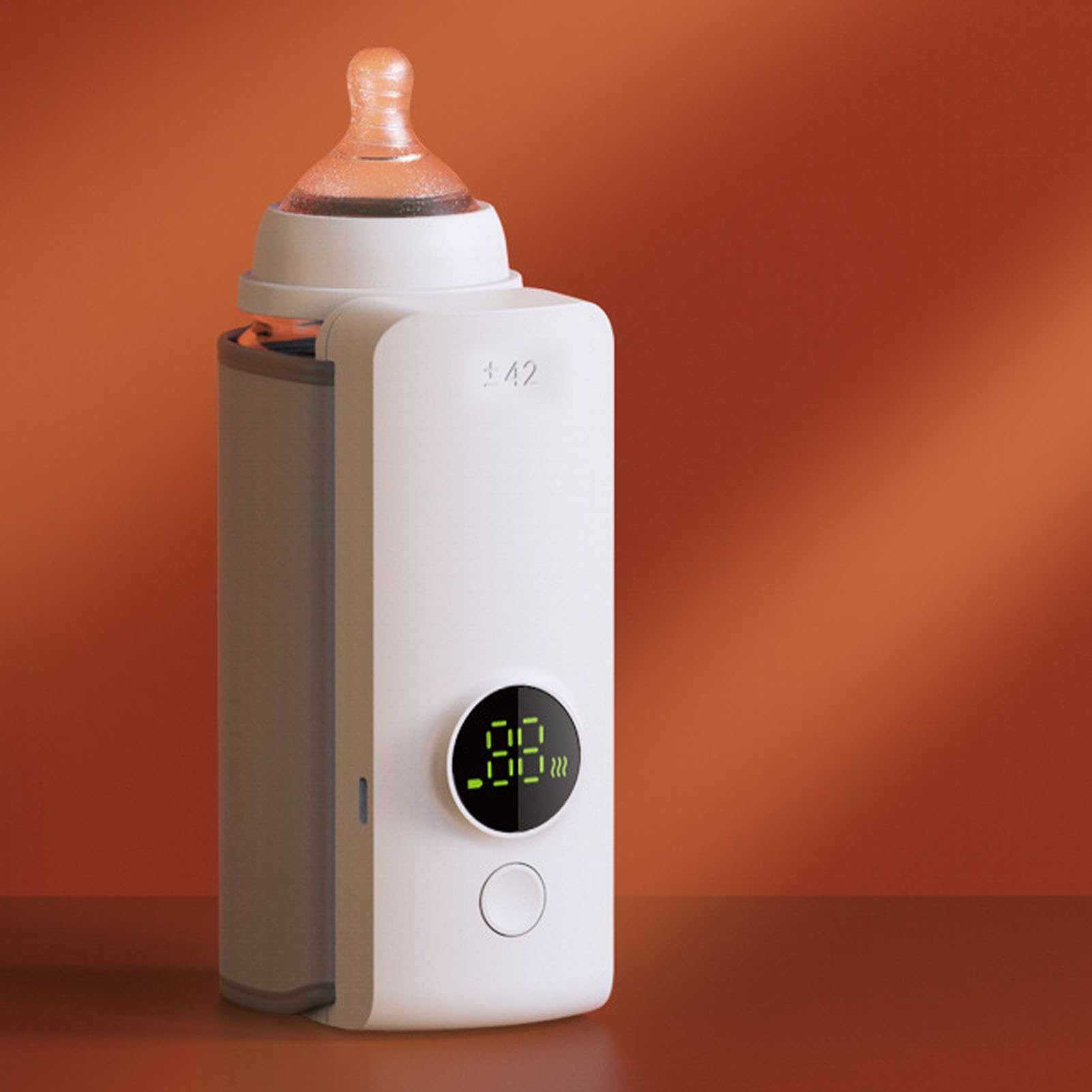 Calientabiberones Portátil, Calentador de Leche Portátil Universal de Temperatura Constante Recargable por USB, Calentador nocturno automático de leche materna para casa y viajes