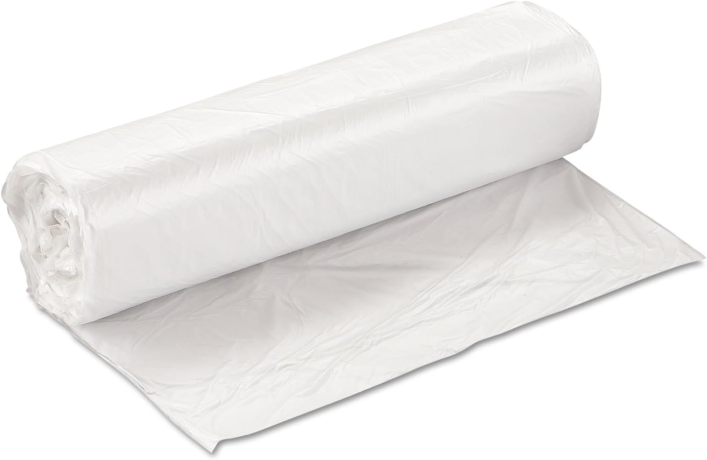 Inteplast Group VALH3037N10 Valu-Plus High Density Institutional Roll Trash Can Liners, Natural Color, 9 Mic Thickness, 20-30 Gallon Capacity, 30" Width, 36" Length, 25 Roll Bag, 500 Bag per Case