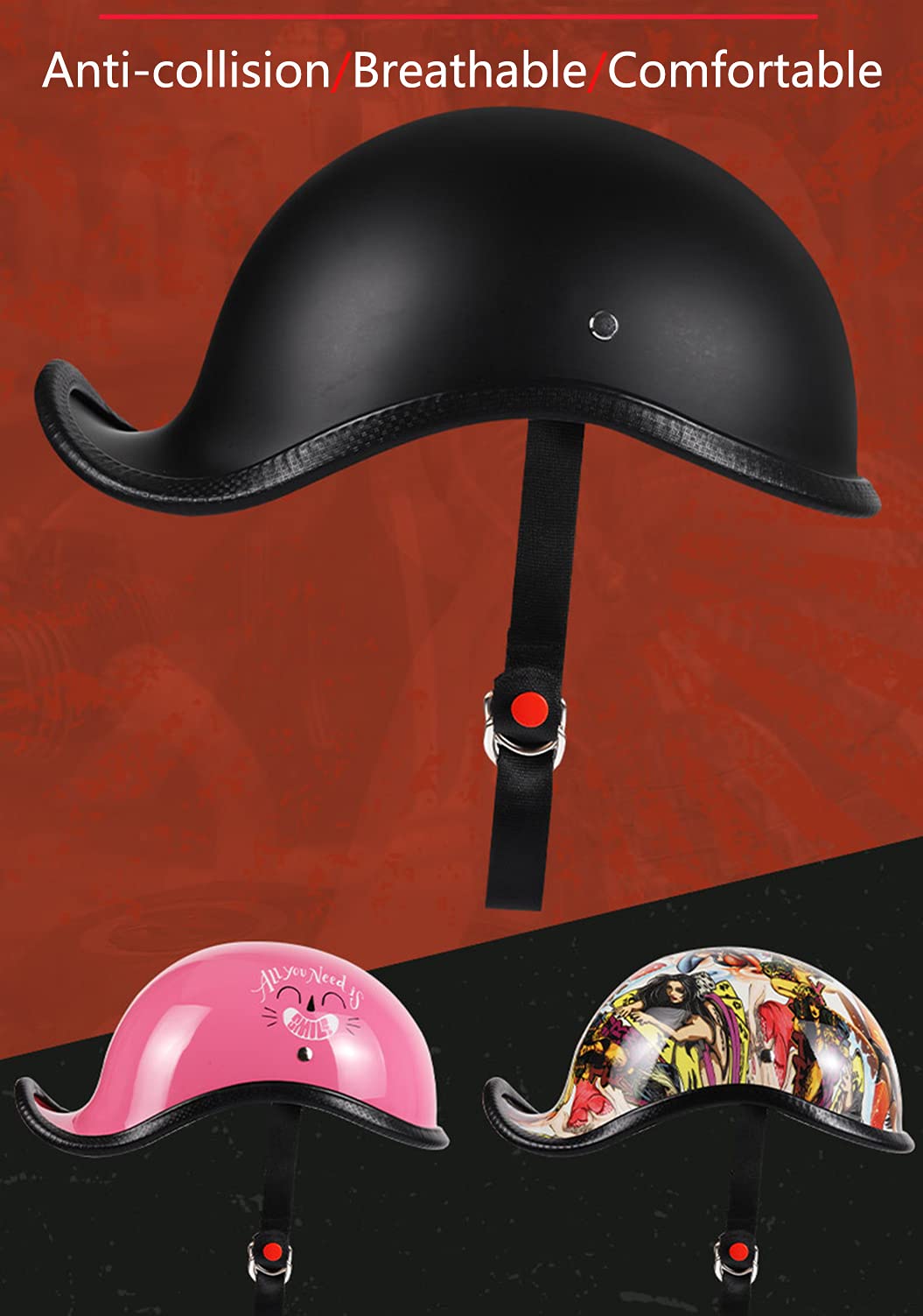 Retro Motorcycle Baseball Cap Helm Unisex-Volwassen Duitse Stijl Ultradunne Half Shell Helm DOT/ECE Goedgekeurd Licht Ademend Skull Cap Helm voor Cruiser Scooter(54-61cm) ( Color : Y1 Retro Motorcycle Baseball Cap Helm Unisex-Volwassen Duitse Stijl Ultradunne Half Shell Helm DOT/ECE Goedgekeurd Licht Ademend Skull Cap Helm voor Cruiser Scooter(54-61cm) ( Color : Y1