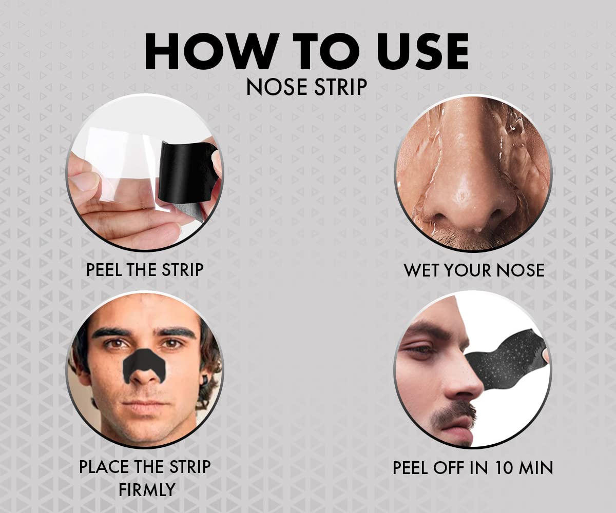 UrbanGabru Nose Strip with BHA Serum | Nose Strips for Blackhead, Whitehead Remover (4 Strips) | Pore Cleanser | with Natural Aloe Vera & Witch Hazel Extracts - Image 5 thumbnail