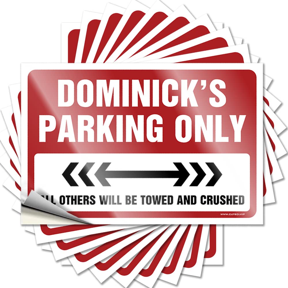 Stickers Big Cool Garage Dominick's Parking Only - No Residue Decals for Travel(12X18CM)